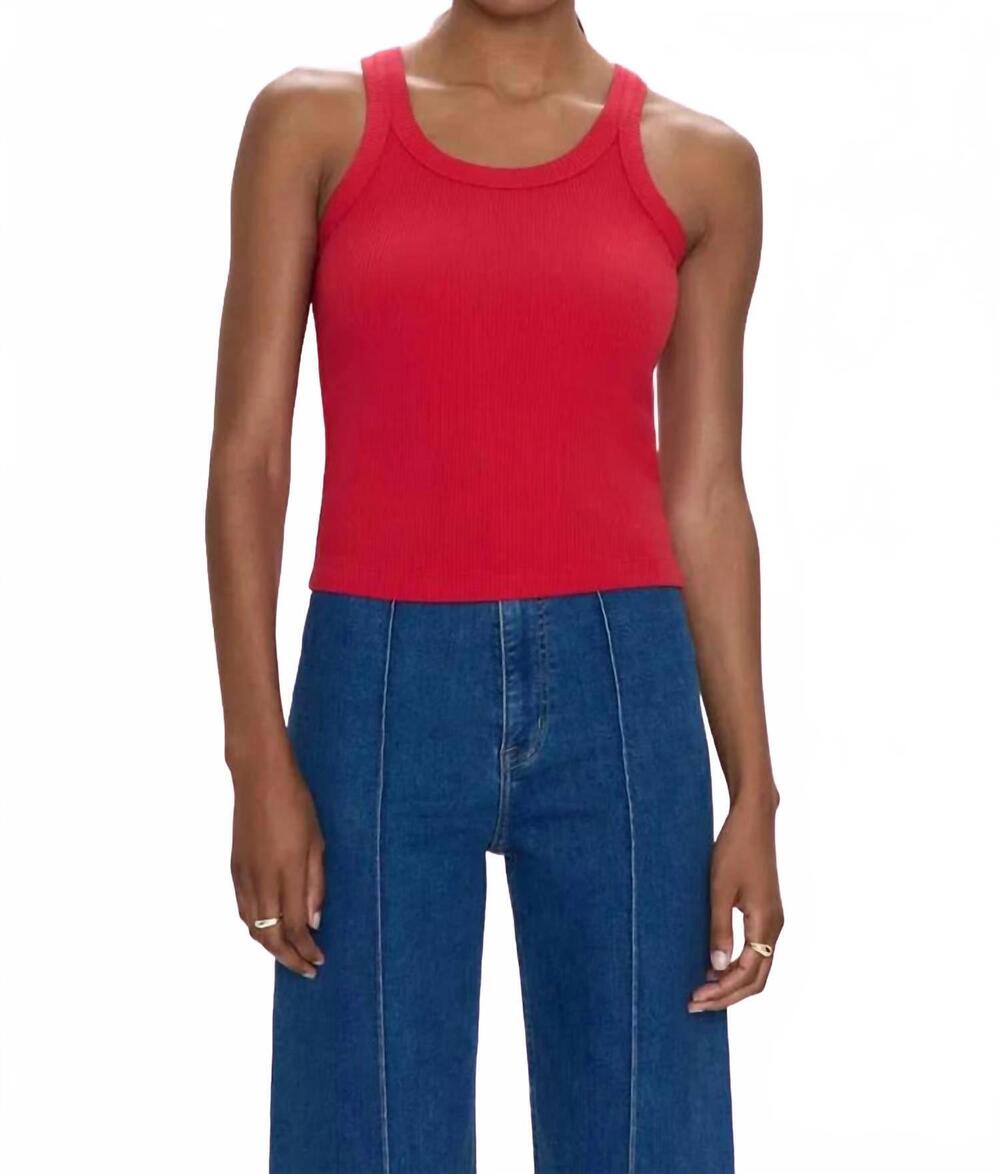 NEW PISTOLA christy curved tank top in ruby